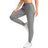 imageG Gradual Womens Joggers Pants with Zipper Pockets Tapered Running Sweatpants for Women Lounge JoggingLight Grey