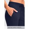imageG Gradual Womens Joggers Pants with Zipper Pockets Tapered Running Sweatpants for Women Lounge JoggingNavy Blue