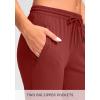 imageG Gradual Womens Joggers Pants with Zipper Pockets Tapered Running Sweatpants for Women Lounge JoggingSavannah Red