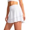 imageG Gradual Womens Pleated Tennis Skirts with 4 Pockets Athletic Golf Skorts for Womens Workout RunningAwhite