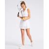 imageG Gradual Womens Pleated Tennis Skirts with 4 Pockets Athletic Golf Skorts for Womens Workout RunningAwhite