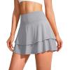 imageG Gradual Womens Pleated Tennis Skirts with 4 Pockets Athletic Golf Skorts for Womens Workout RunningLight Grey