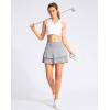 imageG Gradual Womens Pleated Tennis Skirts with 4 Pockets Athletic Golf Skorts for Womens Workout RunningLight Grey