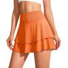 imageG Gradual Womens Pleated Tennis Skirts with 4 Pockets Athletic Golf Skorts for Womens Workout RunningPoppy
