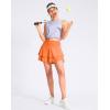 imageG Gradual Womens Pleated Tennis Skirts with 4 Pockets Athletic Golf Skorts for Womens Workout RunningPoppy