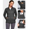 imageG Gradual Womens Running Fleece Lined Jackets 6 Pockets Lightweight Water Resistant Puffer Jacket for Hiking TravelDark Gray