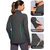 imageG Gradual Womens Running Fleece Lined Jackets 6 Pockets Lightweight Water Resistant Puffer Jacket for Hiking TravelDark Gray
