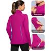 imageG Gradual Womens Running Fleece Lined Jackets 6 Pockets Lightweight Water Resistant Puffer Jacket for Hiking TravelRose