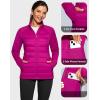 imageG Gradual Womens Running Fleece Lined Jackets 6 Pockets Lightweight Water Resistant Puffer Jacket for Hiking TravelRose
