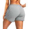 imageG Gradual Womens Running Shorts with Zipper Pockets Quick Dry Athletic Workout Gym 3quot Shorts for Women with Comfy LinerBright Grey