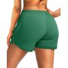 imageG Gradual Womens Running Shorts with Zipper Pockets Quick Dry Athletic Workout Gym 3quot Shorts for Women with Comfy LinerGreen