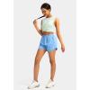 imageG Gradual Womens Running Shorts with Zipper Pockets Quick Dry Athletic Workout Gym 3quot Shorts for Women with Comfy LinerLight Blue