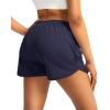imageG Gradual Womens Running Shorts with Zipper Pockets Quick Dry Athletic Workout Gym 3quot Shorts for Women with Comfy LinerNavy