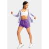 imageG Gradual Womens Running Shorts with Zipper Pockets Quick Dry Athletic Workout Gym 3quot Shorts for Women with Comfy LinerPurple