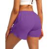 imageG Gradual Womens Running Shorts with Zipper Pockets Quick Dry Athletic Workout Gym 3quot Shorts for Women with Comfy LinerPurple