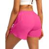 imageG Gradual Womens Running Shorts with Zipper Pockets Quick Dry Athletic Workout Gym 3quot Shorts for Women with Comfy LinerRose Red
