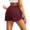 imageG Gradual Womens Running Shorts with Zipper Pockets Quick Dry Athletic Workout Gym 3quot Shorts for Women with Comfy LinerWine