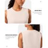 imageG Gradual Womens Sleeveless Workout Tops Lightweight High Neck Tennis Yoga Shirts Running Athletic Tank Tops for WomenBeige