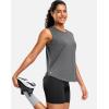 imageG Gradual Womens Sleeveless Workout Tops Lightweight High Neck Tennis Yoga Shirts Running Athletic Tank Tops for WomenCharcoal