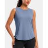 imageG Gradual Womens Sleeveless Workout Tops Lightweight High Neck Tennis Yoga Shirts Running Athletic Tank Tops for WomenDusty Blue