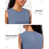 imageG Gradual Womens Sleeveless Workout Tops Lightweight High Neck Tennis Yoga Shirts Running Athletic Tank Tops for WomenDusty Blue