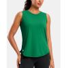 imageG Gradual Womens Sleeveless Workout Tops Lightweight High Neck Tennis Yoga Shirts Running Athletic Tank Tops for WomenGreen