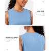 imageG Gradual Womens Sleeveless Workout Tops Lightweight High Neck Tennis Yoga Shirts Running Athletic Tank Tops for WomenHaze Blue