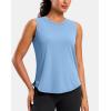 imageG Gradual Womens Sleeveless Workout Tops Lightweight High Neck Tennis Yoga Shirts Running Athletic Tank Tops for WomenHaze Blue