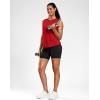 imageG Gradual Womens Sleeveless Workout Tops Lightweight High Neck Tennis Yoga Shirts Running Athletic Tank Tops for WomenRed
