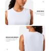 imageG Gradual Womens Sleeveless Workout Tops Lightweight High Neck Tennis Yoga Shirts Running Athletic Tank Tops for WomenWhite