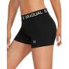 imageG Gradual Womens Spandex Compression Volleyball Shorts 3quot 7quot Workout Pro Shorts for Women3 PackblackBlackBlack Pockets