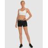 imageG Gradual Womens Spandex Compression Volleyball Shorts 3quot 7quot Workout Pro Shorts for Women3 PackblackBlackBlack Pockets