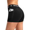 imageG Gradual Womens Spandex Compression Volleyball Shorts 3quot 7quot Workout Pro Shorts for Women3 PackblackWhiteCharcoal Pockets