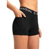 imageG Gradual Womens Spandex Compression Volleyball Shorts 3quot 7quot Workout Pro Shorts for WomenBlack With Pockets
