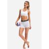 imageG Gradual Womens Spandex Compression Volleyball Shorts 3quot 7quot Workout Pro Shorts for WomenWhite With Pockets