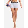 imageG Gradual Womens Spandex Compression Volleyball Shorts 3quot 7quot Workout Pro Shorts for WomenWhite With Pockets