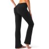 imageG Gradual Womens Yoga Pants with Pockets Flare Leggings High Waist Yoga Dress Pants Bootcut Casual WorkBlack