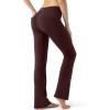 imageG Gradual Womens Yoga Pants with Pockets Flare Leggings High Waist Yoga Dress Pants Bootcut Casual WorkBrown