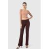 imageG Gradual Womens Yoga Pants with Pockets Flare Leggings High Waist Yoga Dress Pants Bootcut Casual WorkBrown