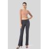 imageG Gradual Womens Yoga Pants with Pockets Flare Leggings High Waist Yoga Dress Pants Bootcut Casual WorkGrey