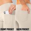 imageG Gradual Womens Yoga Pants with Pockets Flare Leggings High Waist Yoga Dress Pants Bootcut Casual WorkLight Khaki