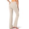 imageG Gradual Womens Yoga Pants with Pockets Flare Leggings High Waist Yoga Dress Pants Bootcut Casual WorkLight Khaki