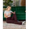 imageG Gradual Womens Yoga Pants with Pockets Flare Leggings High Waist Yoga Dress Pants Bootcut Casual WorkMaroon