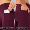 imageG Gradual Womens Yoga Pants with Pockets Flare Leggings High Waist Yoga Dress Pants Bootcut Casual WorkMaroon