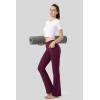 imageG Gradual Womens Yoga Pants with Pockets Flare Leggings High Waist Yoga Dress Pants Bootcut Casual WorkMaroon