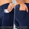 imageG Gradual Womens Yoga Pants with Pockets Flare Leggings High Waist Yoga Dress Pants Bootcut Casual WorkNavy