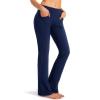 imageG Gradual Womens Yoga Pants with Pockets Flare Leggings High Waist Yoga Dress Pants Bootcut Casual WorkNavy
