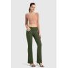 imageG Gradual Womens Yoga Pants with Pockets Flare Leggings High Waist Yoga Dress Pants Bootcut Casual WorkOlive