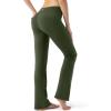 imageG Gradual Womens Yoga Pants with Pockets Flare Leggings High Waist Yoga Dress Pants Bootcut Casual WorkOlive