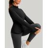imageThermal Shirts for Women Long Sleeve Mock Neck Fleece Tops Running Workout Cold Weather Gear with Zip PocketBlack